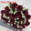 Artificial Rose Floral Arrangement 18 Head For Wedding Venue And Home Decoration