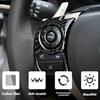 Car Carbon Fiber Steering Wheel Button Trims For LEXUS IS250/300/350 2014-2017