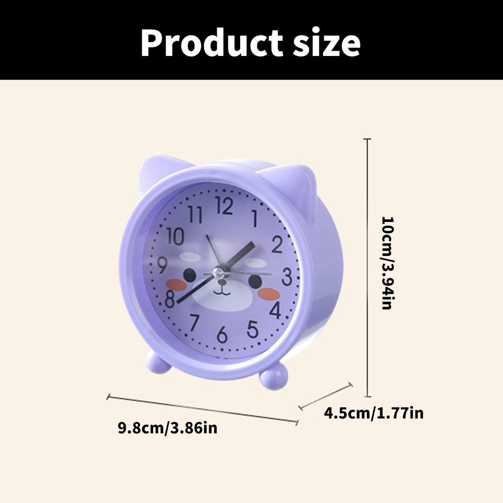 Детский будильник с животными, настольные часы, часы с маленькими ушками, идеально подходят для украшения спальни и управления временем