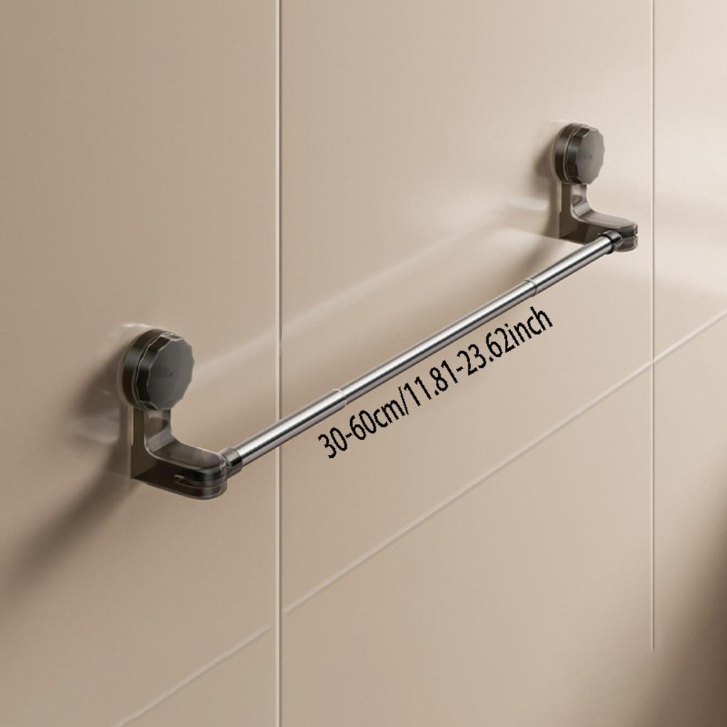 Multipurpose Adjustable Towel Slipper Racks Retractable Suction Cup Storage Rod Household Bathroom Wall Mounted Storage Supplies