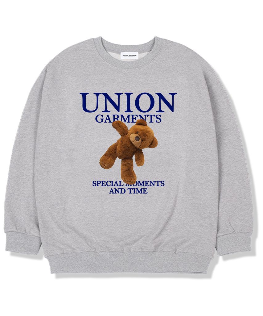 UNION GARMENTS Moment Fleece-Lined Oversized Sweatshirt Gray