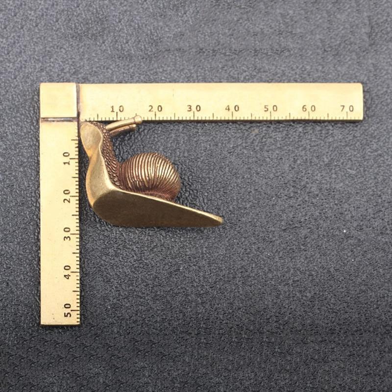 Mini Retro Pure Copper Snail Small Ornament Desk Decoration Antique Brass Animal Miniature Figurine Craft Tea Pet Incense Holder