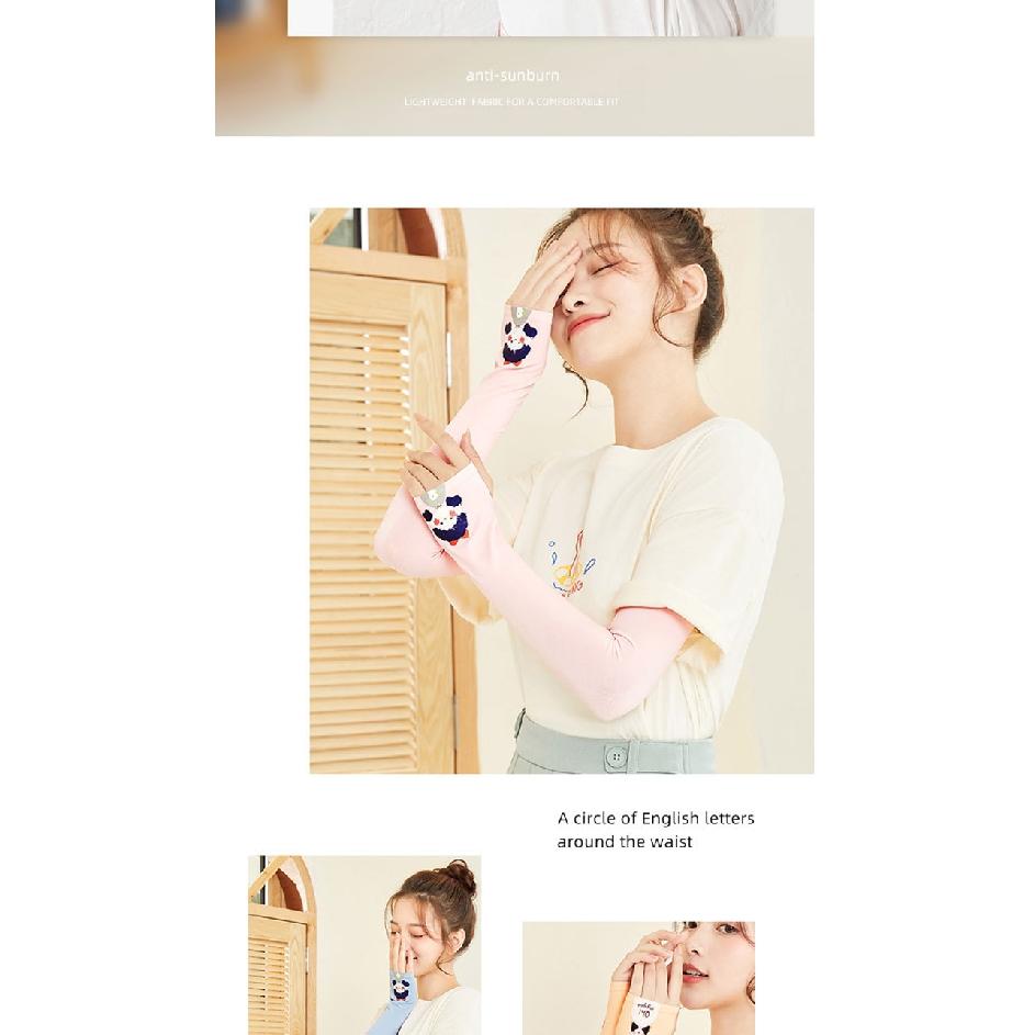 Летний солнцезащитный рукав, многоцветная защита рук для защиты от комаров, езда, мультяшная леди, вождение, ледяной шелк