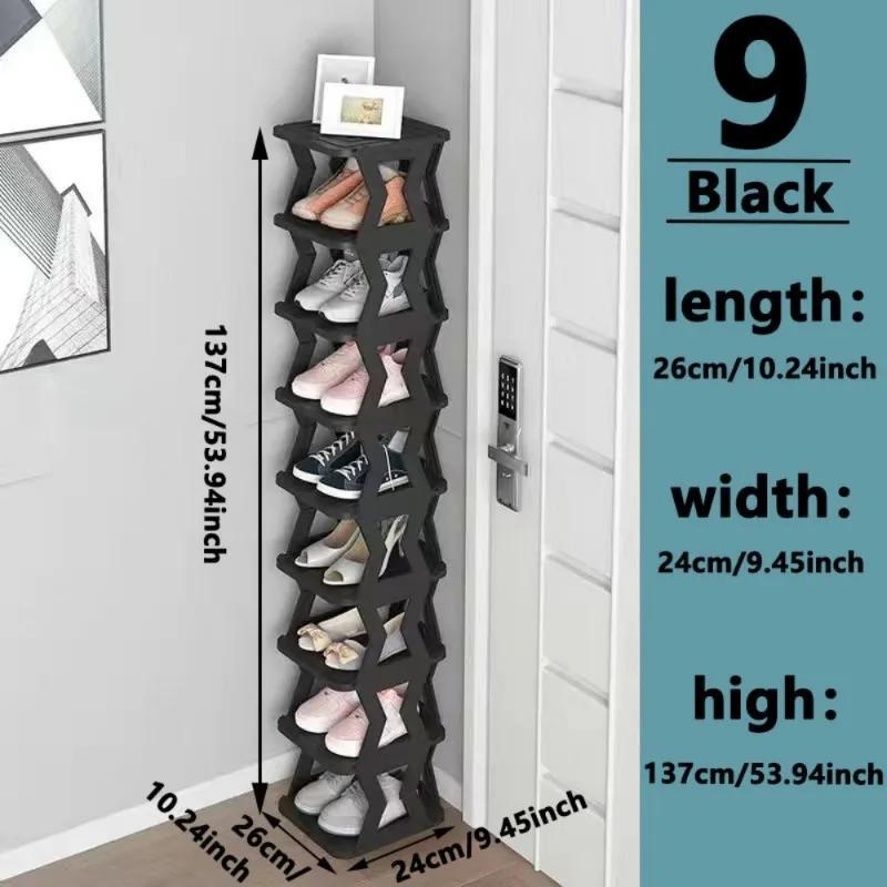 Folding Shoe Rack Portable Easy Assembly Doorway Corridor Narrow Style Shoe Cabinet Small Footprint Dormitory Organize Racks