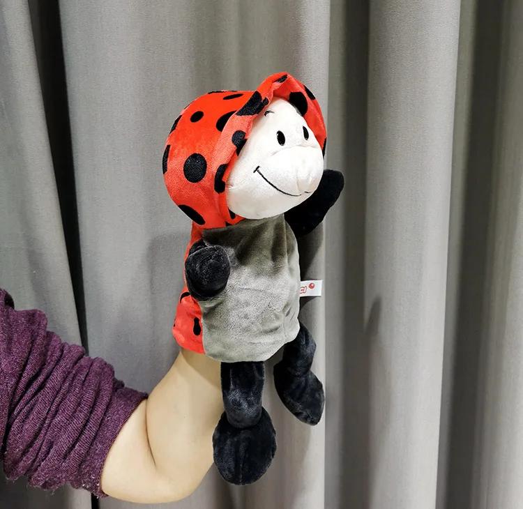 30cm Cute Legged Animal Hand Puppet Plush Toys Wolf Lion Panda Raccoon Hand Puppets Educational Story Doll Toy Christmas Gift