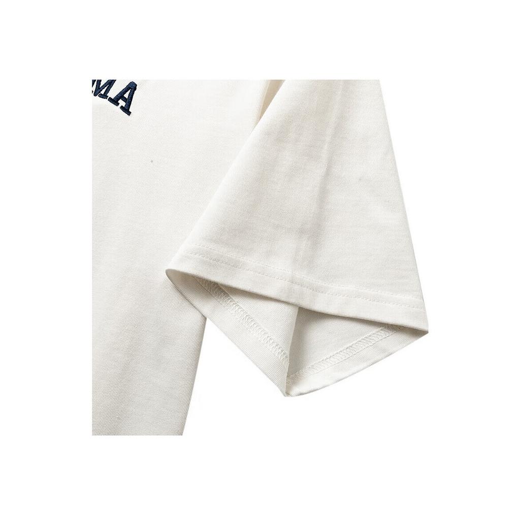 Puma Letter Embroidery Design Breathable Sports Casual Crew Neck Short Sleeve T-Shirt Men Tops White 630352-65