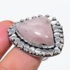 Натуральный камень Розовый Кварц Ювелирное изделие из стерлингового серебра 925 пробы Кольцо Размер 8.5 i5V60