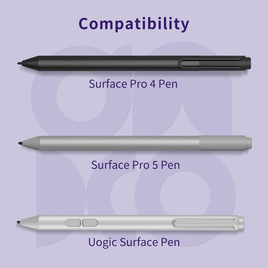 Uogic Surface Pen Tip Refill Set of 3 HB Type Surface Pro 2017 Pen Pro Pro 4 Surface Pen Compatible (Surface 5) (Model 1776) /Surface Pen/Uogic