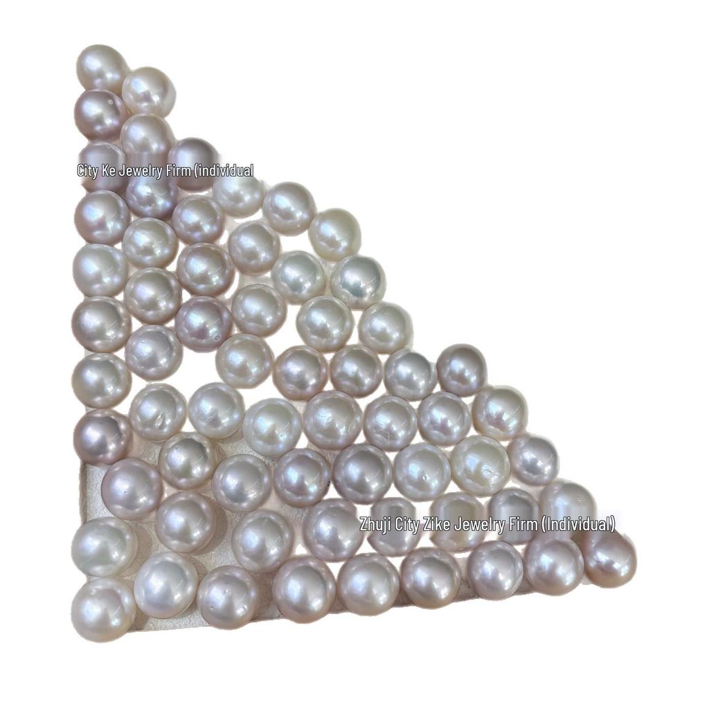 Жемчуг пресноводный Manta Rose 11-12 мм Edison, почти круглый - Нити с небольшими дефектами для DIY