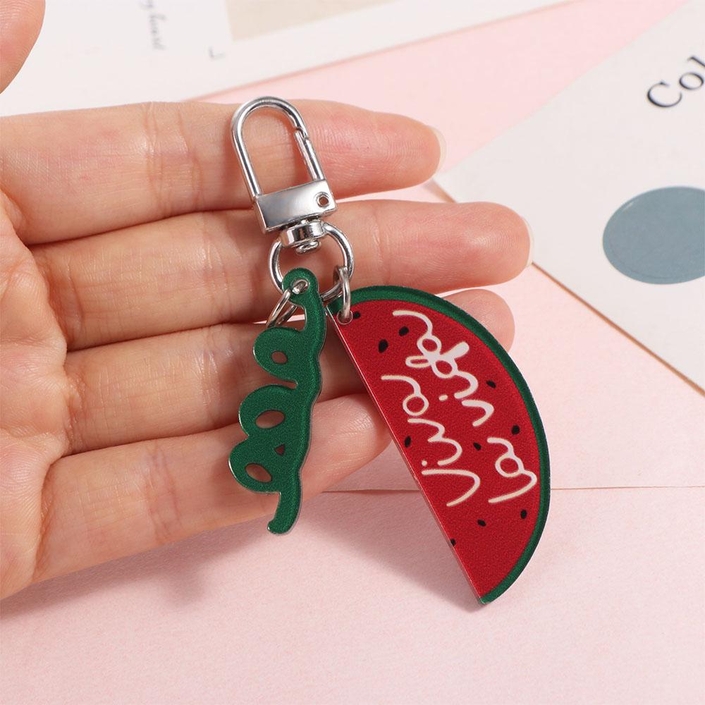 Viva La Vida Acrylic Watermelon Pendant Acrylic Shining Watermelon Keychain Car