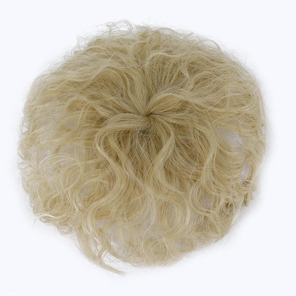 MISS WIG Синтетические короткие вьющиеся волосы на заколках с челкой, натуральные волосы для женщин, покрывающие седые волосы и выпадение волос