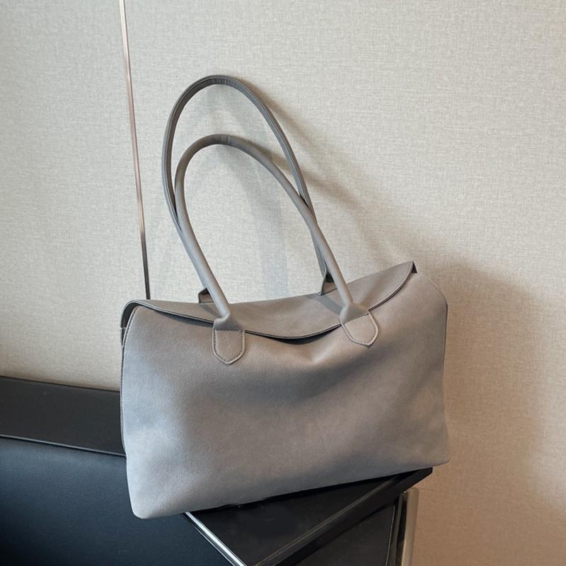 Solid Color Underarm Bag Trendy Satchel Bag Faux Suede Handbags Women Elegant Shoulder Bags Casual Totes Bag