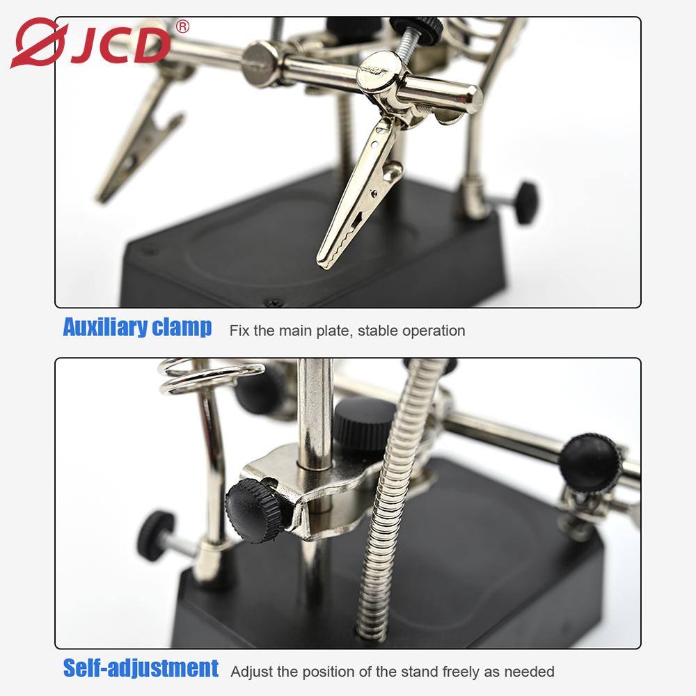 Welding Magnifying Glass Clamp 5 LED Auxiliary Clip Magnifier Hand Soldering Solder Iron Stand Holder Station Repair Tools