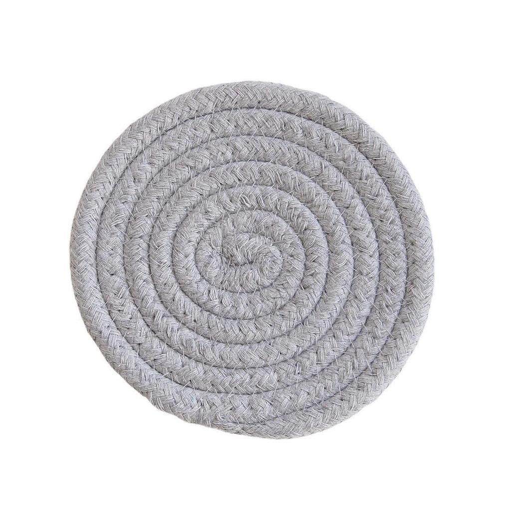 Хендмейд Подставки из термостойкого хлопкового шнура в скандинавском стиле – Толстые плетеные подкладки