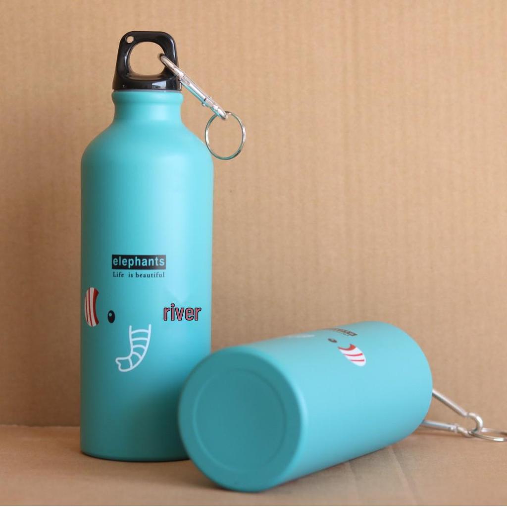 Aluminum Cartoon Water Bottle for Kids - Korean Style Outdoor Cycling Cup, Customizable Gift