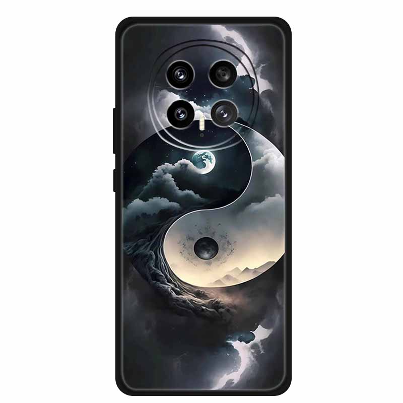 Защитный чехол для мобильного телефона For Honor Magic8 5G, с цветочным рисунком, мягкий, черный силикон, задняя крышка для Honor Magic 8 2025, чехол Funda