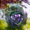 10 Inch Purple and Green Metal Wind Spinner for Outdoor Garden Balcony Decor 360 Degree Rotating Hanging Ornament Unique Seasonal Gift