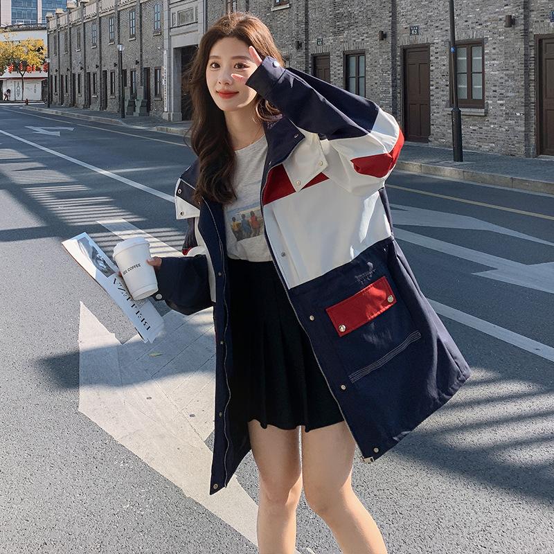 Новая куртка с капюшоном для ранней весны для женщин, свободная, большого размера, повседневная ветровка