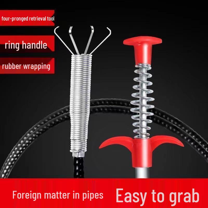 Four-Claw Toilet Pipe Dredging Tool - Household Sewer Cleaner