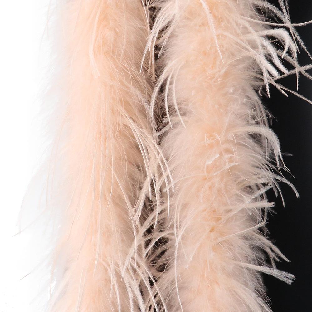 Полоски из страусиной шерсти макароны красочные аксессуары для одежды плюшевые полоски «сделай сам» перья 