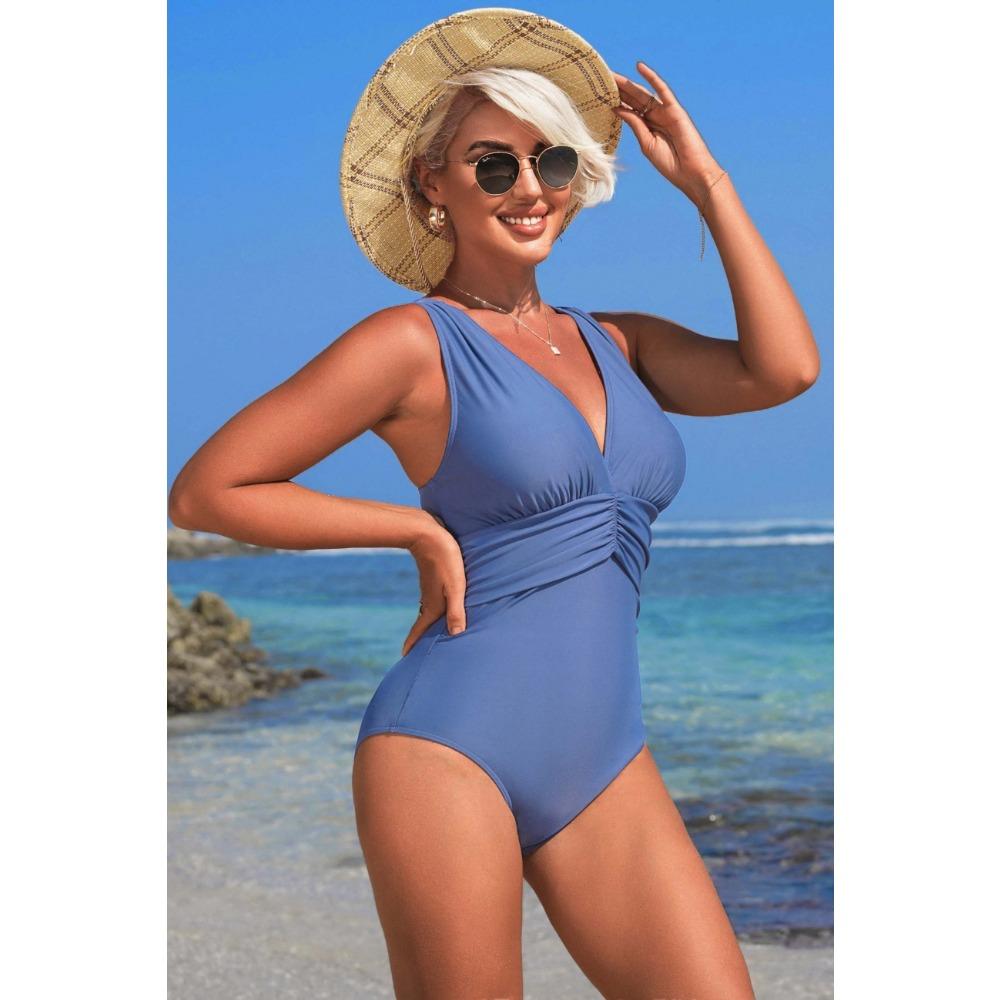 CHARMLEAKS Цельный купальник женский купальный костюм с V-образным вырезом сексуальный монокини купальники S-XL