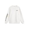 Li-Ning Sports Lifestyle Series Letter Floral Crew Neck Casual Knit Pullover Long Sleeve Sweatshirt Women Sweatshirt Off-White AWDU884-4