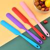 Slim Spatula Non-Stick Long Handle Heat-resistant Silicone Jar Smoothies Baking Spatula for Stirring