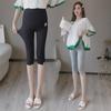 2024 Summer Cropped Maternity Leggings - Lightweight & Stylish for Expecting Mothers