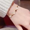Elegant Four-Leaf Clover Bracelet: Trendy Japanese & Korean Fashion Statement, Fresh All-Match Accessory for Women