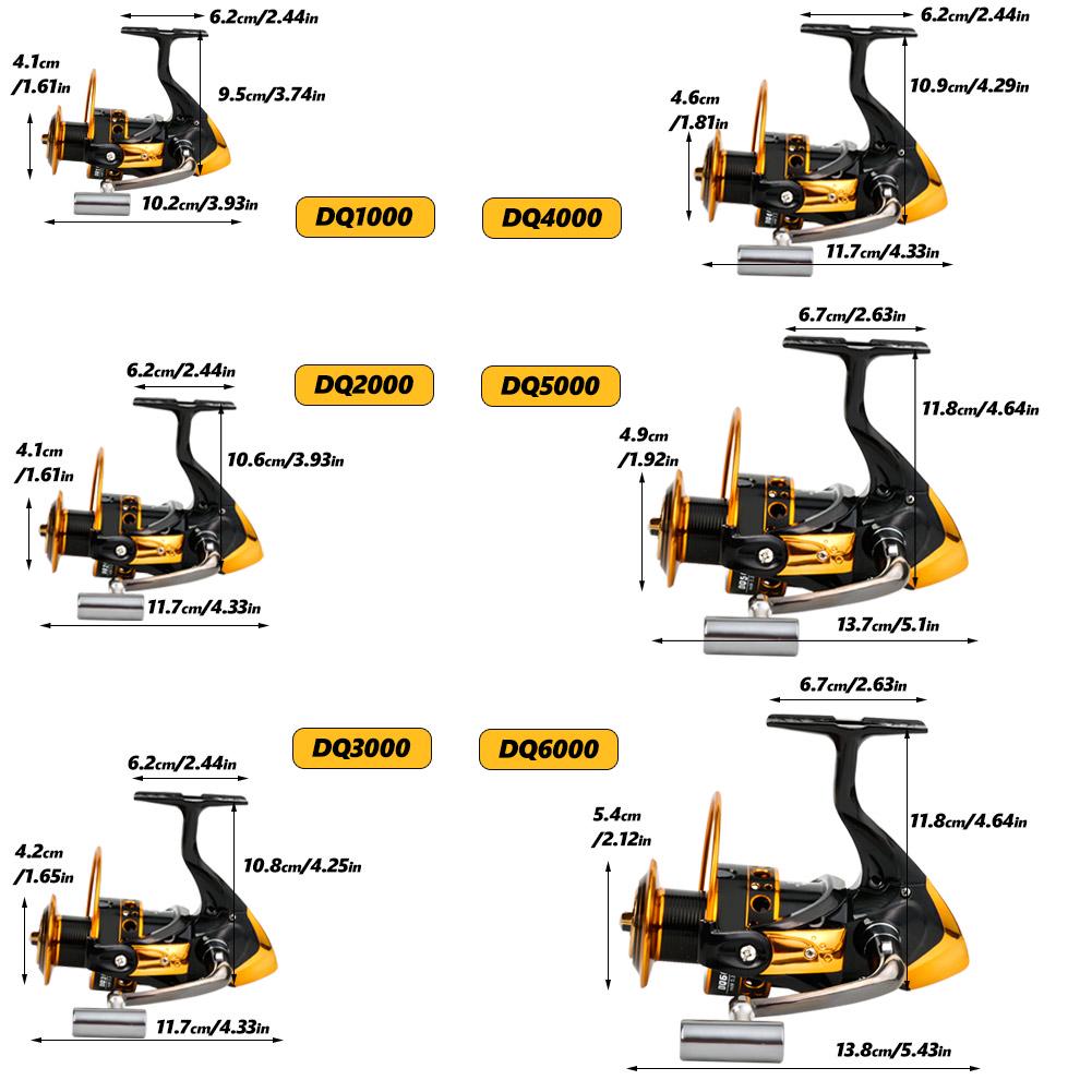 Spinning Fishing Reel 12+1BB Carbon Firbre Gasket Freshwater Bass Trout Fishing Buff Drag Powerful