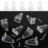 12/24Pcs Clear Blind Brackets Plastic Hold Down Brackets Door Blinds Bottom Rails Holders Clips Replacement with Screws