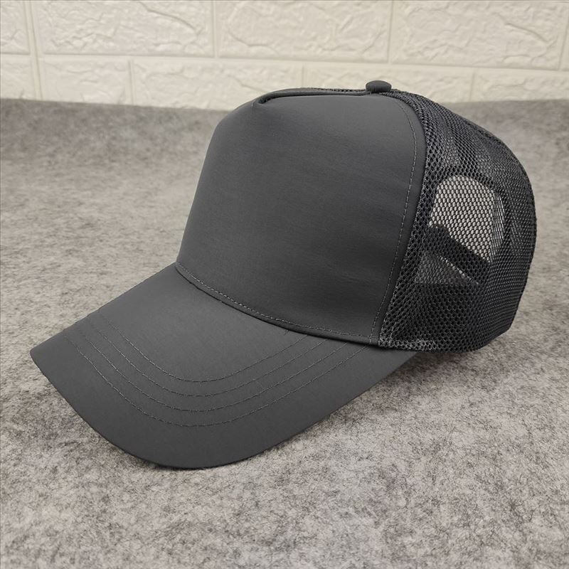 Solid color high-top baseball cap summer breathable mesh hat big head circumference men's hat summer sun hat large size women's hat