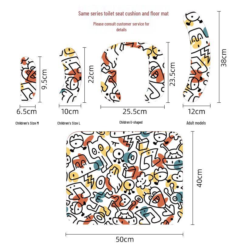 Детская мультяшная самоклеящаяся моющаяся подушка-накладка на сиденье унитаза