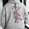 Sudadera con capucha estampada con espada samurái japonesa, sudadera informal de manga larga para hombre, ideal para otoño e invierno.
