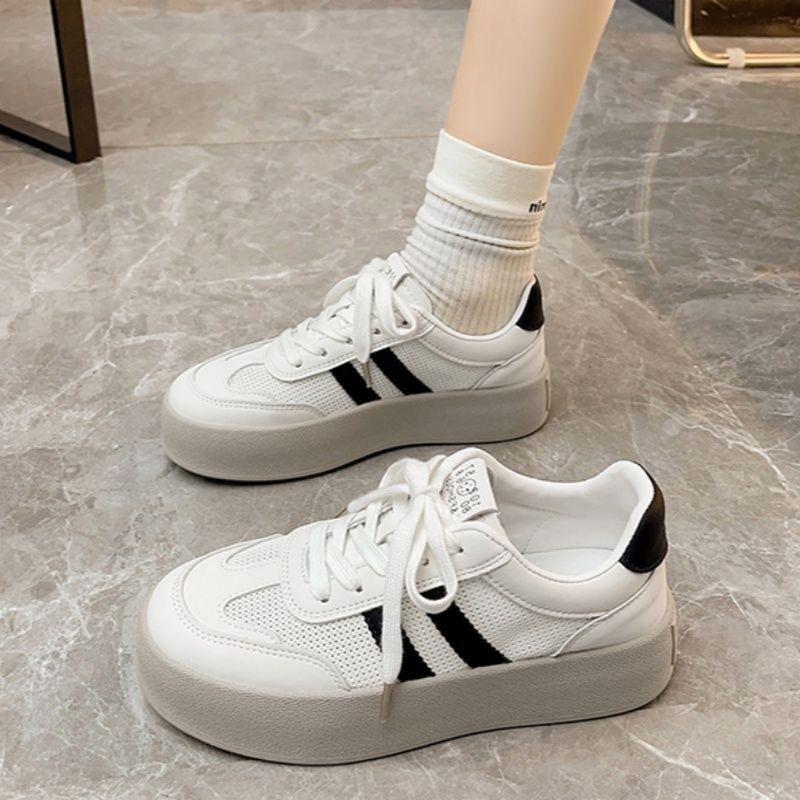 Sneakers Platform Casual Board Shoes Women's Spring and Summer New Mesh Breathable Women's Shoes Soft Sole Heightening Women