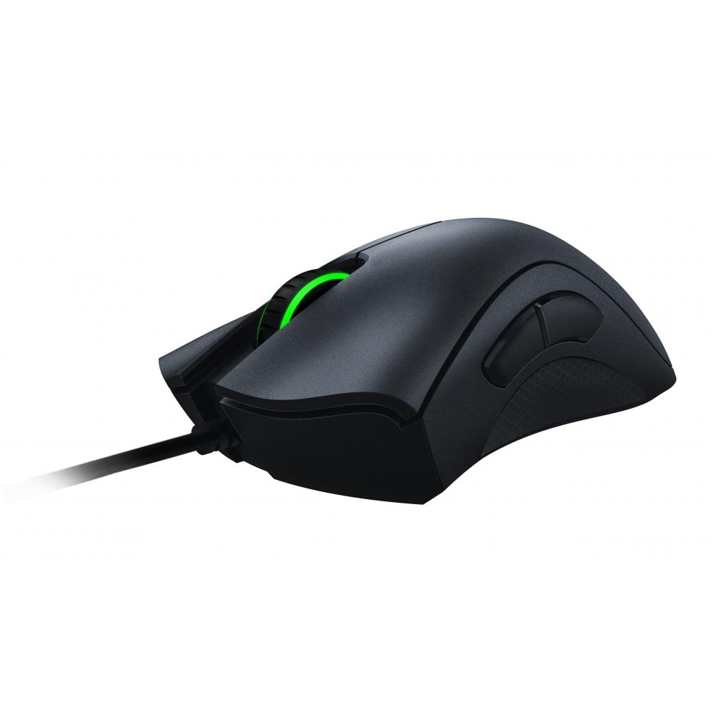 Razer Проводная игровая мышь DeathAdder Essential с 5 кнопками, 6400 DPI, оптический датчик, эргономичная форма, новая прошивка, применимая версия RZ01-02540100-R3M1-N