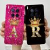 Чехлы для телефона Tecno Camon 40 Premier 5G CM8 Чехлы с короной и начальной буквой Мягкий жидкий силикон Продвинутый корпус с защитой от отпечатков пальцев