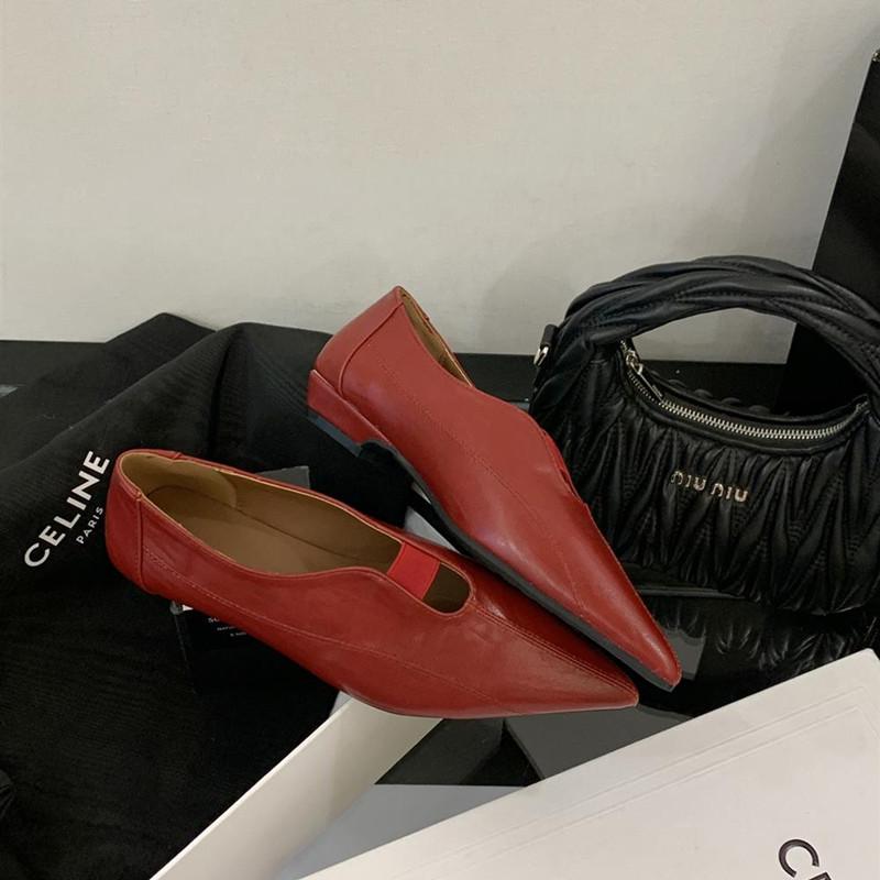 Мода Bailamos Новые Женские Балетки Мода Острый Носок Неглубокие Слипоны Элегантные Туфли Балетки Мягкий Плоский Каблук Платье Одинарные Туфли