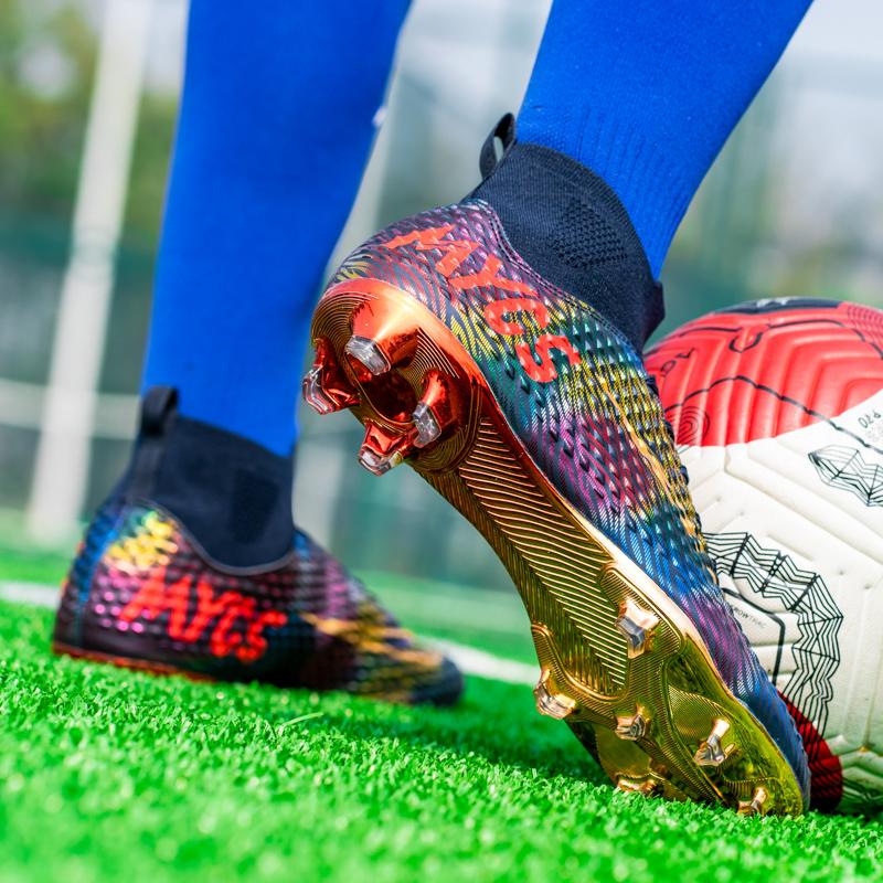 Men's Soccer Shoes Large Size Ultralight Football Boots Boys Sneakers Non-Slip AG/TF Soccer Cleats Ankle Boots Unisex