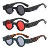 Trending UV400 Clear Ocean Lens Small Round Sunglasses Sun Glasses Rivets Punk Shades