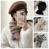 Solid Color Cross Scarf Thicken Short Neckerchief Neckerchief Wrap Knit Scarf Women