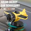 Solar Powered Airplane Car Decor Dynamic Dashboard Ornament with Gliding Motion Silent Propeller Rotating  Small Airplane Drift Accessories