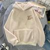 Autumn and Winter Cashmere Women's Hooded Sweatshirt Solid Color Pullover Casual Top Lovely Loose Long Sleeved Sweater