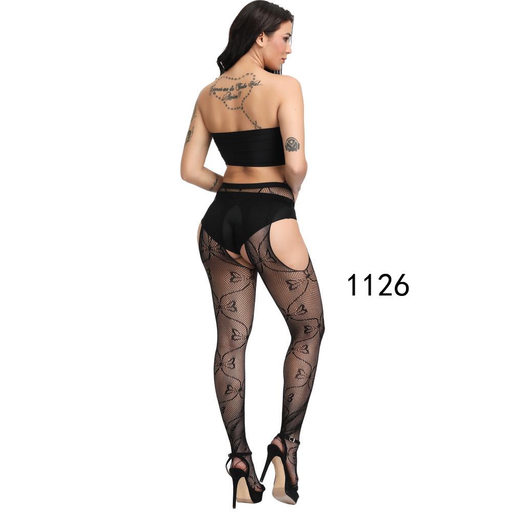 High-End Sexy Lingerie Fishnet Stockings with Non-Slip Garter, Nurse & Stewardess Style