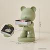 Cute Matcha Bear Watch Stand Office Workstation Desk Bedroom Decorative Ornament