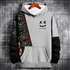 New Men's Hooded Sweatshirt Smile Color Block Pattern 3D Printed Spring And Autumn Neutral Fashion Hip Hop Oversized Hoodie Tops