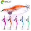 1pc 12.8cm/21g Hengjia Electronic Shrimp Fishing Bait ABS Hard Squid Jig with Circle Hook