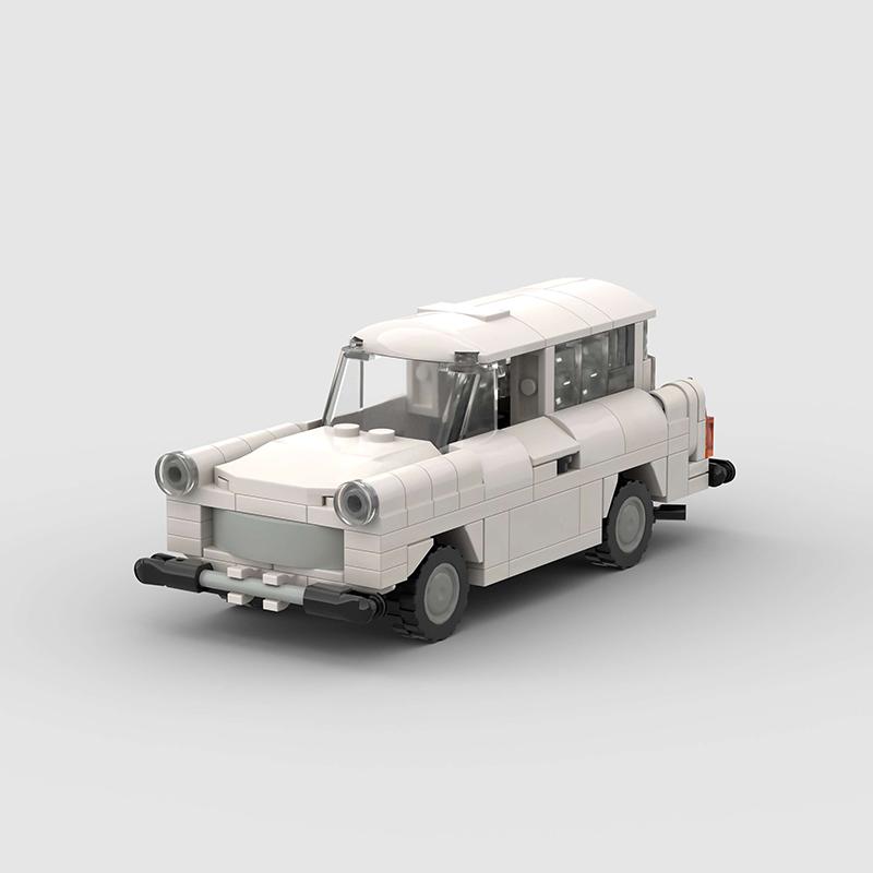 Трабант MOC Старый автомобиль Классический автомобиль Модель Строительные блоки Германия Внедорожник Кирпич Рождественский Подарок на День благодарения Город Техническая игрушка