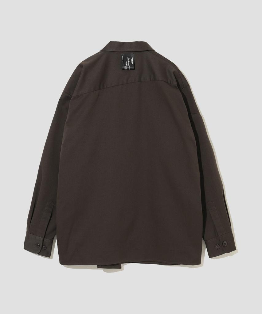 DICKIES X Undercover Long Sleeve Work Shirt Dark Brown