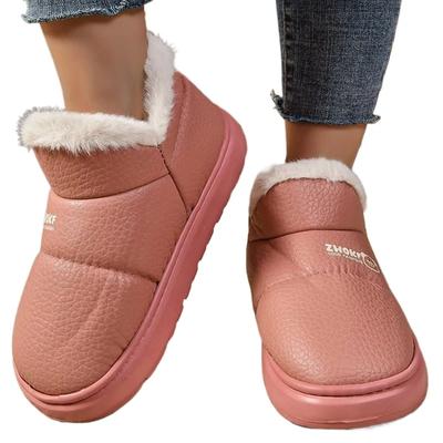 SyfIyno Новые горячие продажи обуви женские зимние женские с круглым носком плюшевые флиса для тепла однотонные короткие зимние сапоги на плоской подошве